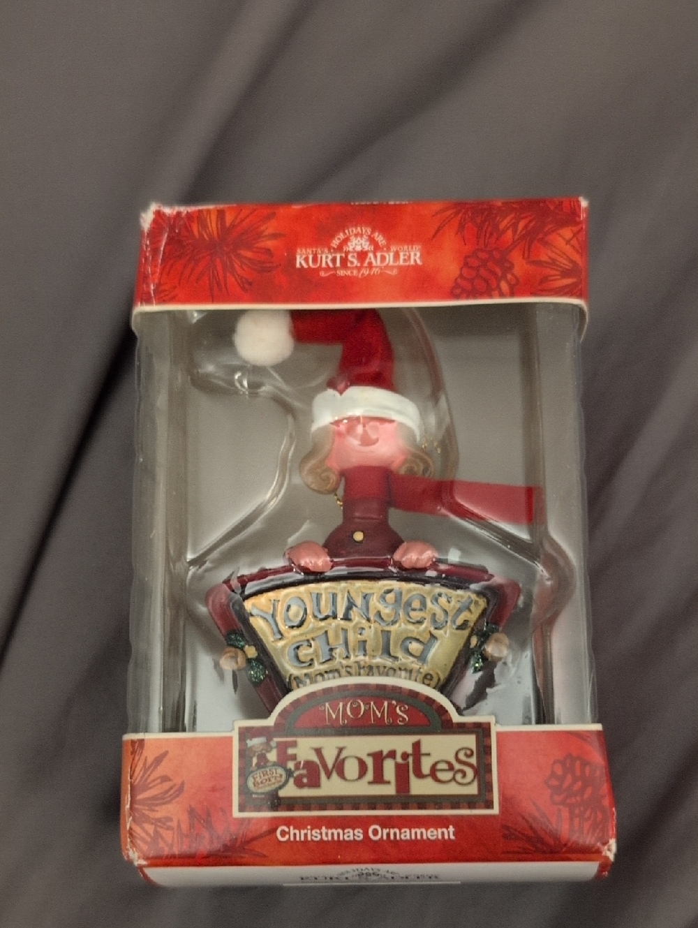Kurt S. Adler 'Youngest Child' Christmas Ornament - Red/Gold